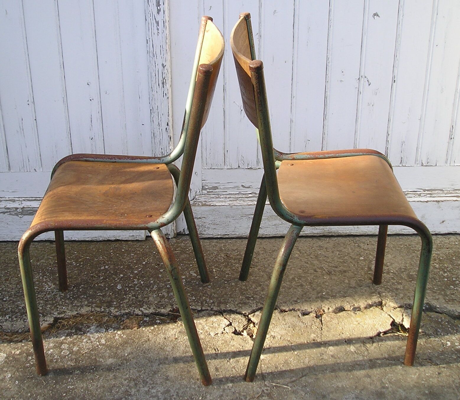 Pair of Mullca school chairs