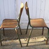 Pair of Mullca school chairs