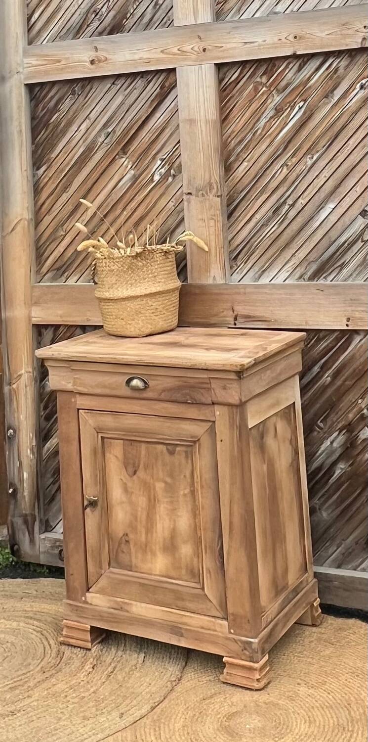 Antique solid wood confiturier with 1 drawer.