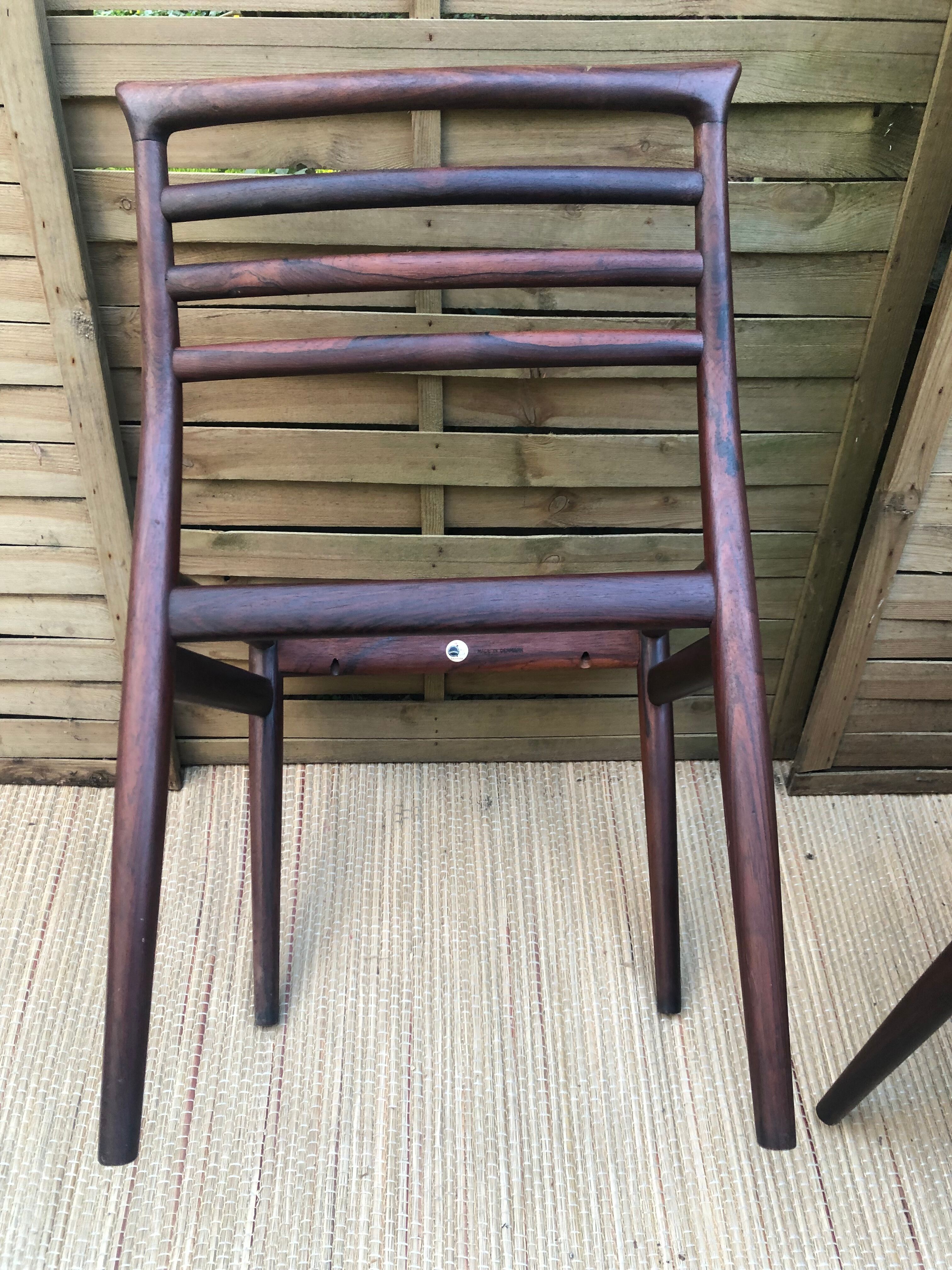 Rosewood chairs Erling Torvits by Søro Stolefabrik Scandinavian