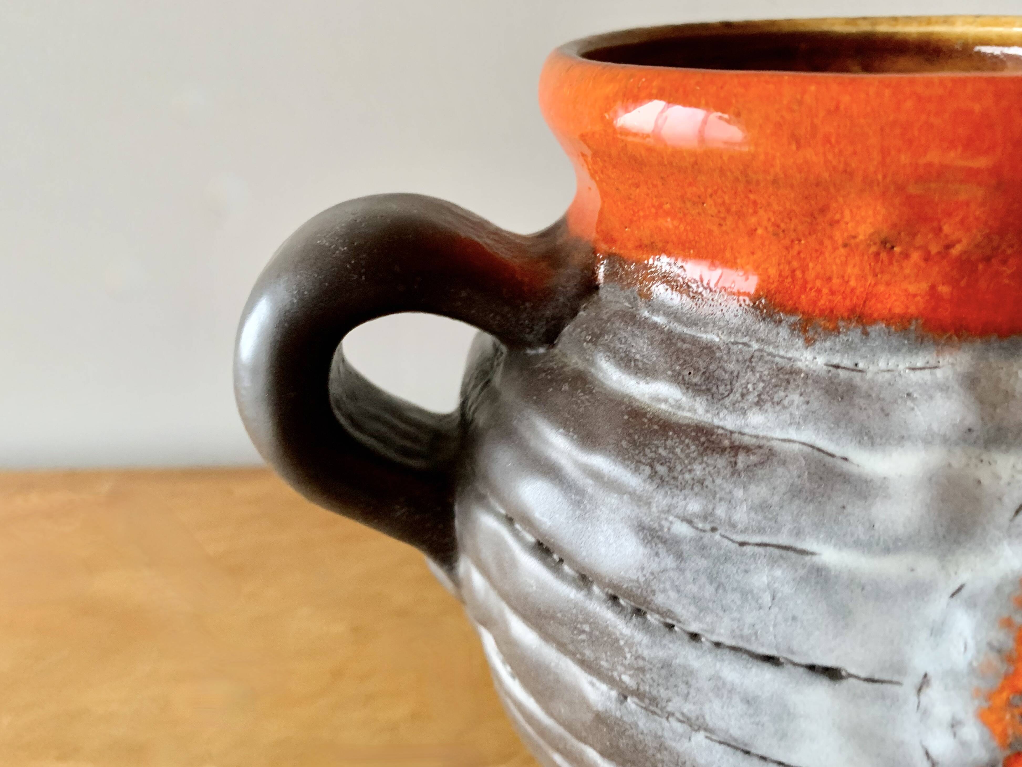 Bay Keramik - Vintage West Germany Vase or Pitcher - Model 89-20 - - Fat Lava