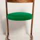 Chaise et tabouret Halfa en velours vert milieu du siècle, Baumann, France, années 1970