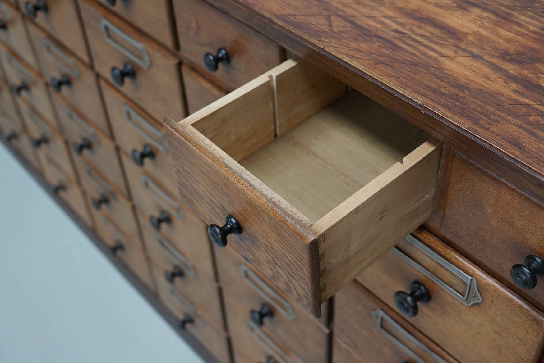 Antique Large German Oak Apothecary / Pharmacy Cabinet, 1920/1930s