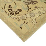 1970s handwoven anatolian beige carpet 156 cm x 281 cm