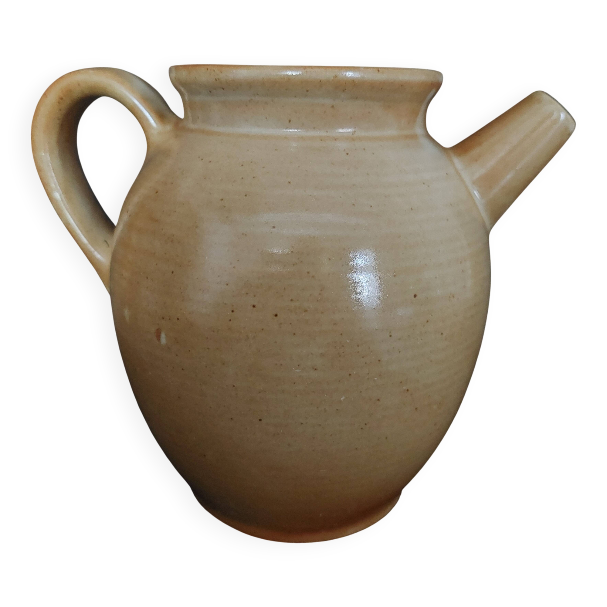 20th century village stoneware goat jug