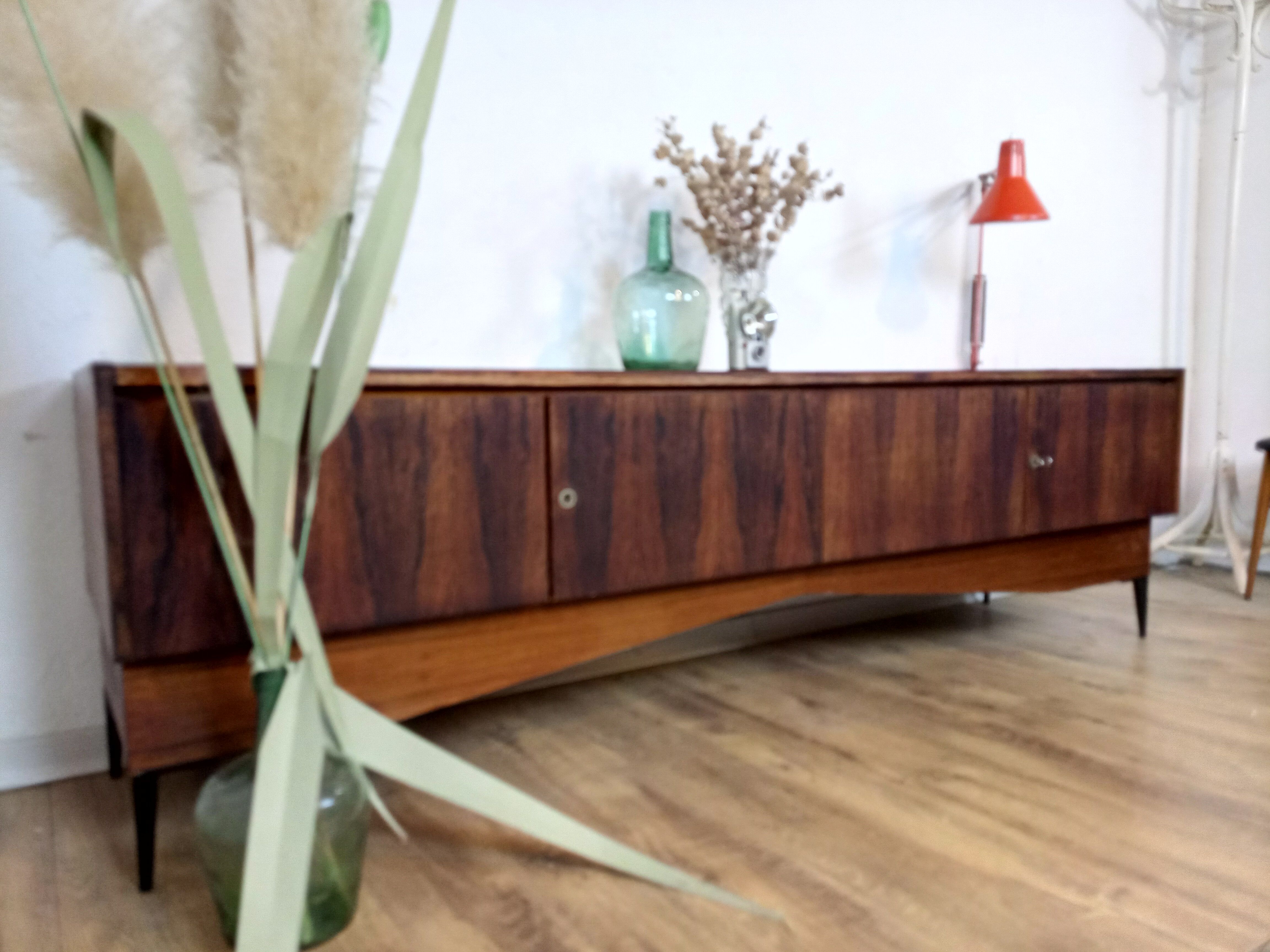Scandinavian teak and rosewood sideboard