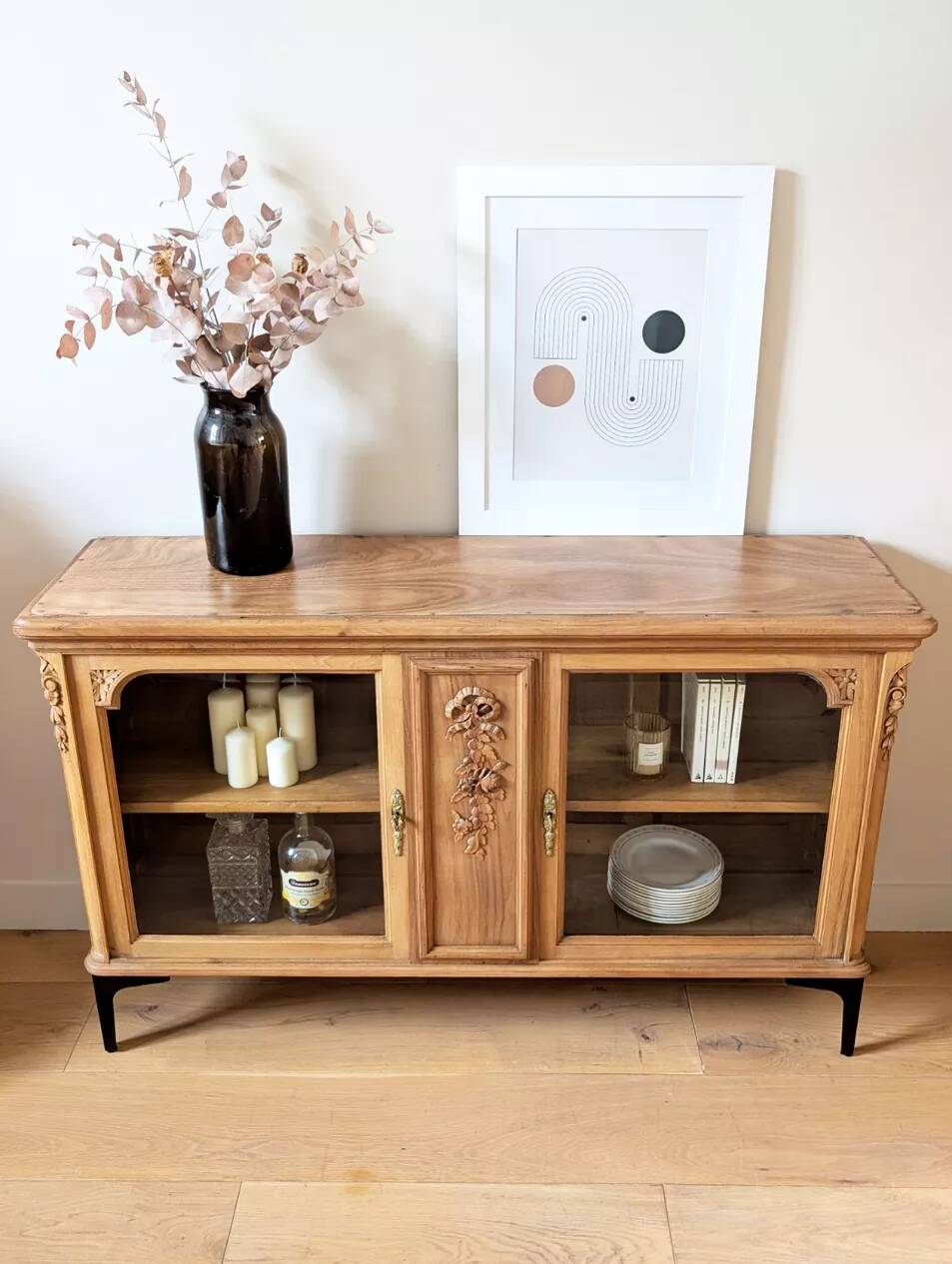 Antique solid wood sideboard, reimagined