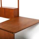Teak Royal System with conical Desk by Poul Cadovius