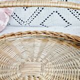 Wicker and glass top