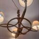 Lustre rotin année 1960