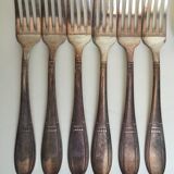 Set of 12 silver metal cutlery