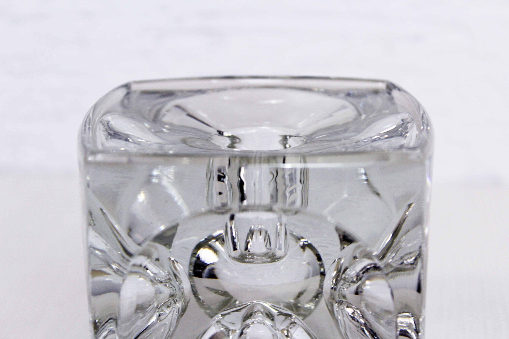 1970s glass candlestick