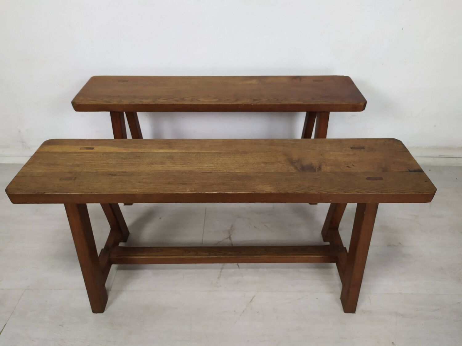 Pair of farm benches