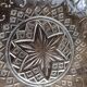 Cup, empty pockets in voluted molded glass decoration stars