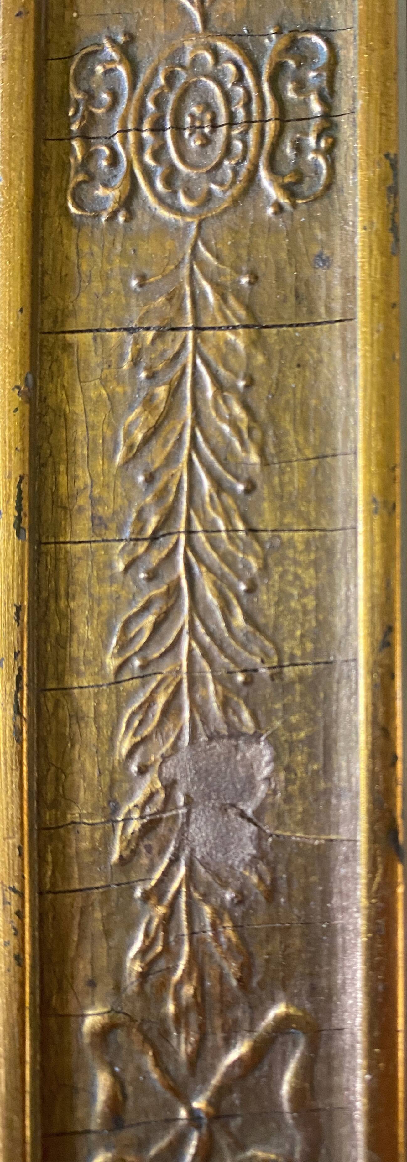 Framed mirror "friezes and ram's head" neoclassical