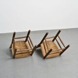 Paire de chaises modèle Bauche par Charlotte Perriand, circa 1950
