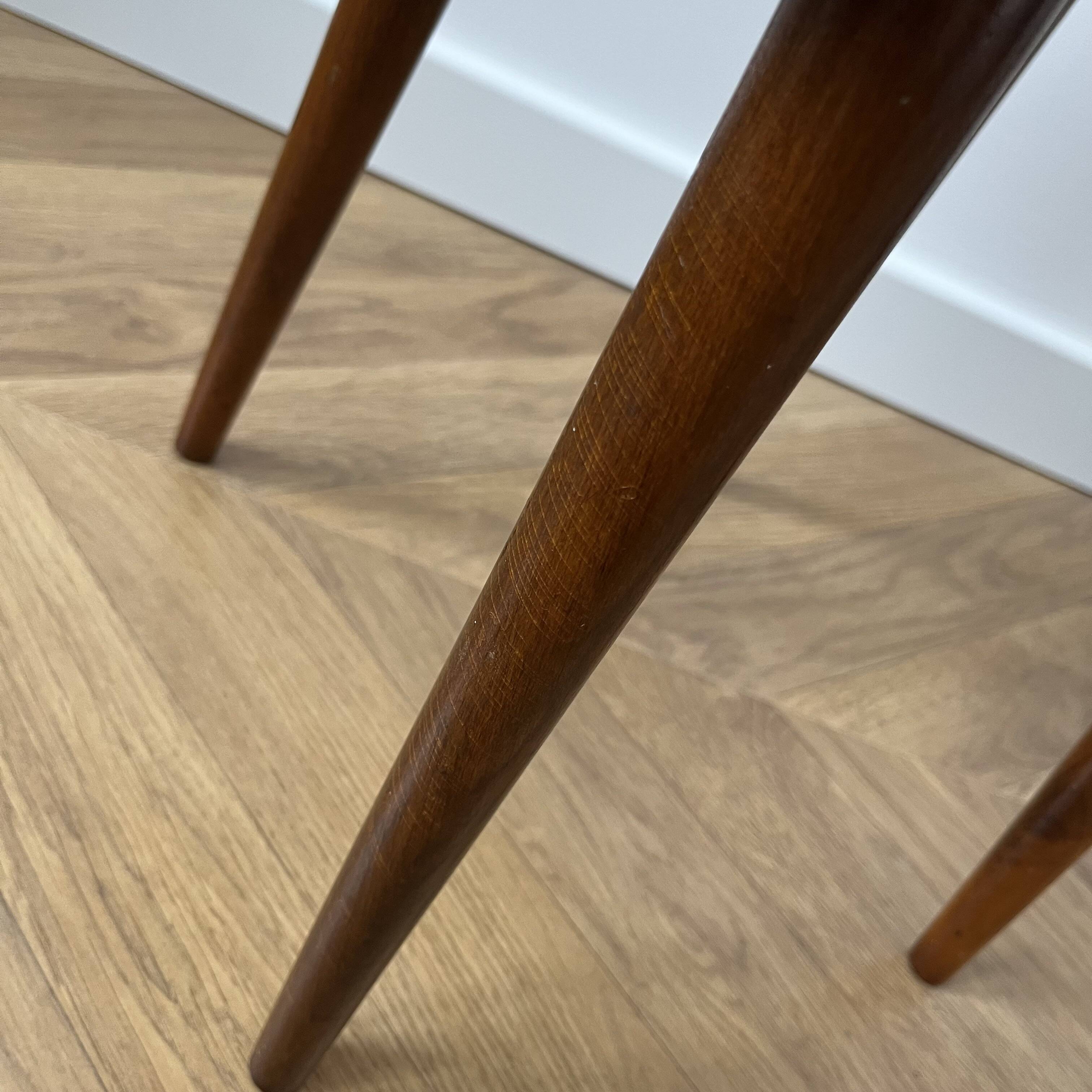 Vintage Velvet Footstool in Dark Teal