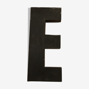 Old zinc sign letter 30 cm E
