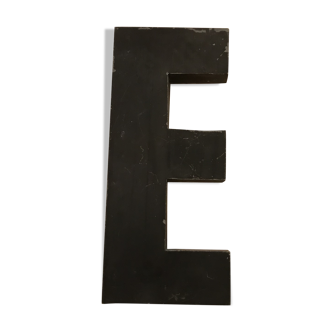 Old zinc sign letter 30 cm E