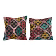 Lot de 2 housses de coussin turque vintage 41x41 cm