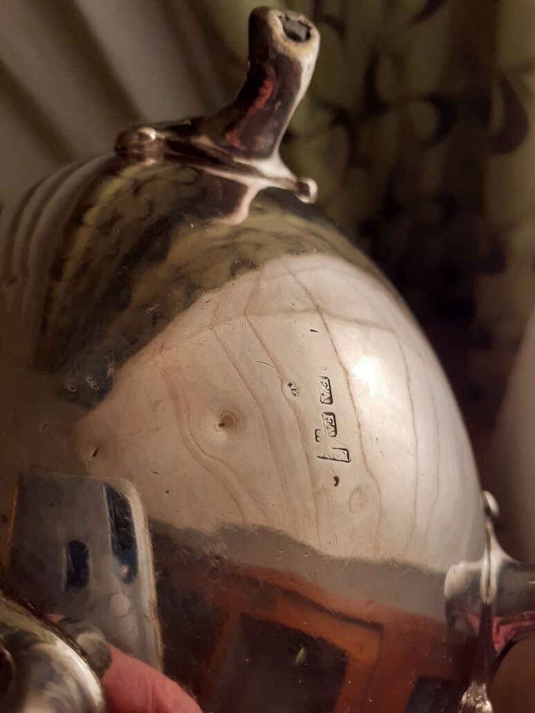 Old silver metal saucer