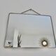 Very old XXL barber mirror with chain, art deco 40s 50s