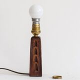 Small carved wooden lamp base, 1950s