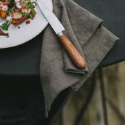 Serviette en lin lavé Kaki