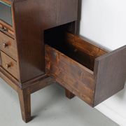 Antique German Oak Haberdashery Shop Cabinet, 1920/30s