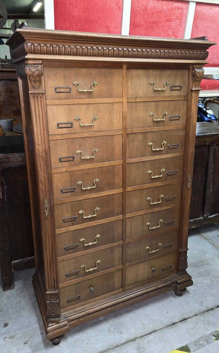 Antique solid wood workshop furniture in Renaissance style.
