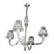 Luxury Art Decò Barovier e Toso Chandelier, Murano "Bubble" Glass, 1950s
