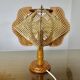 Lampe scandinave en fil et bois, années 60-70