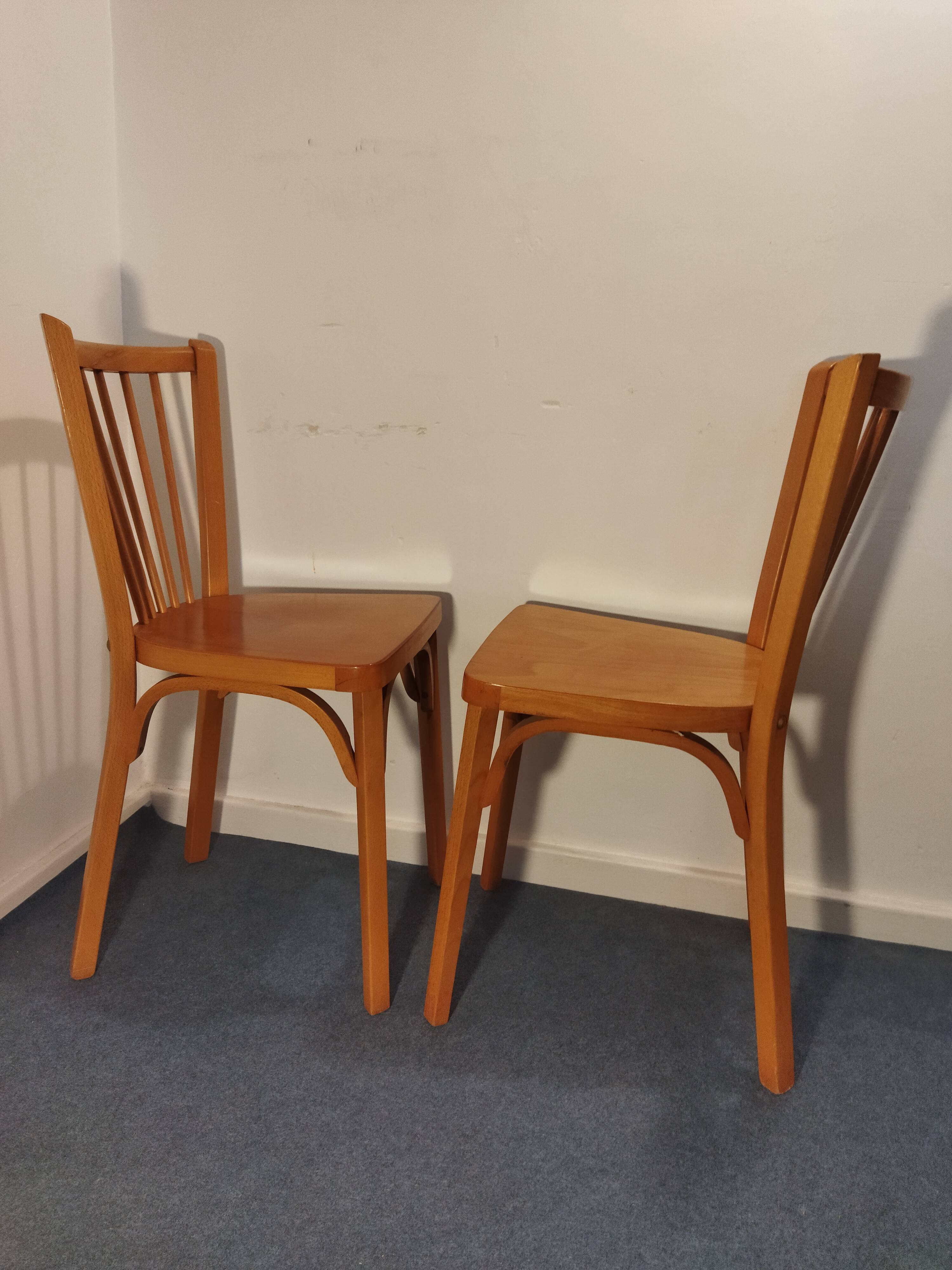 Pair of Baumann bistro chairs