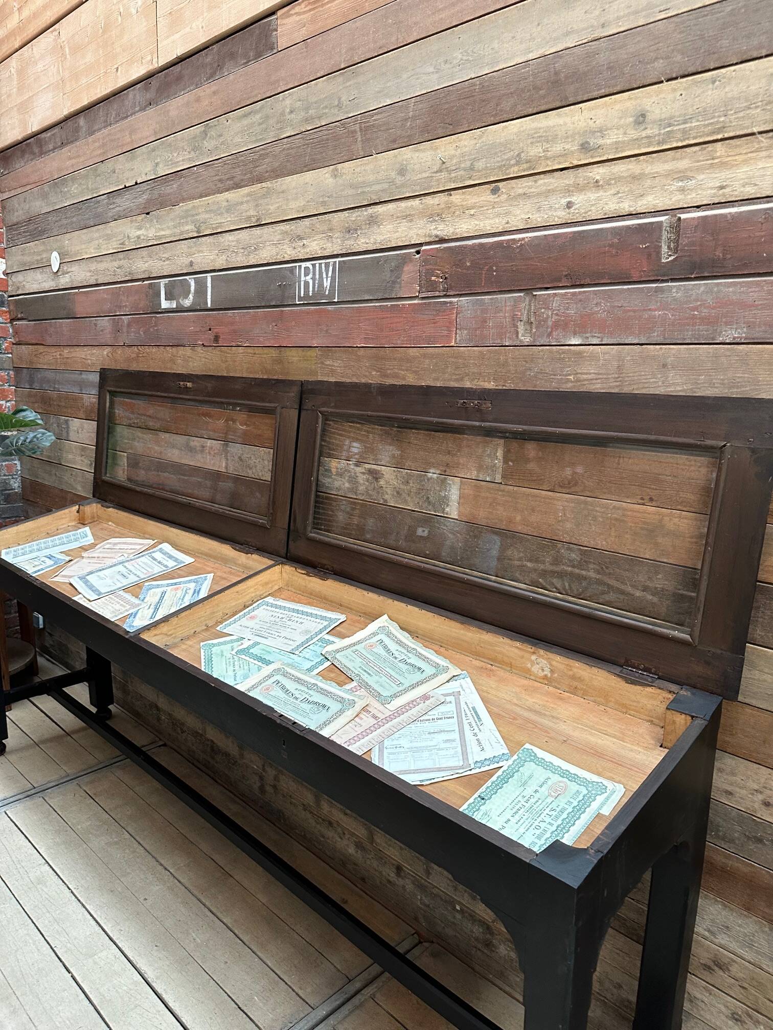 Late 19th century museum display cabinet console