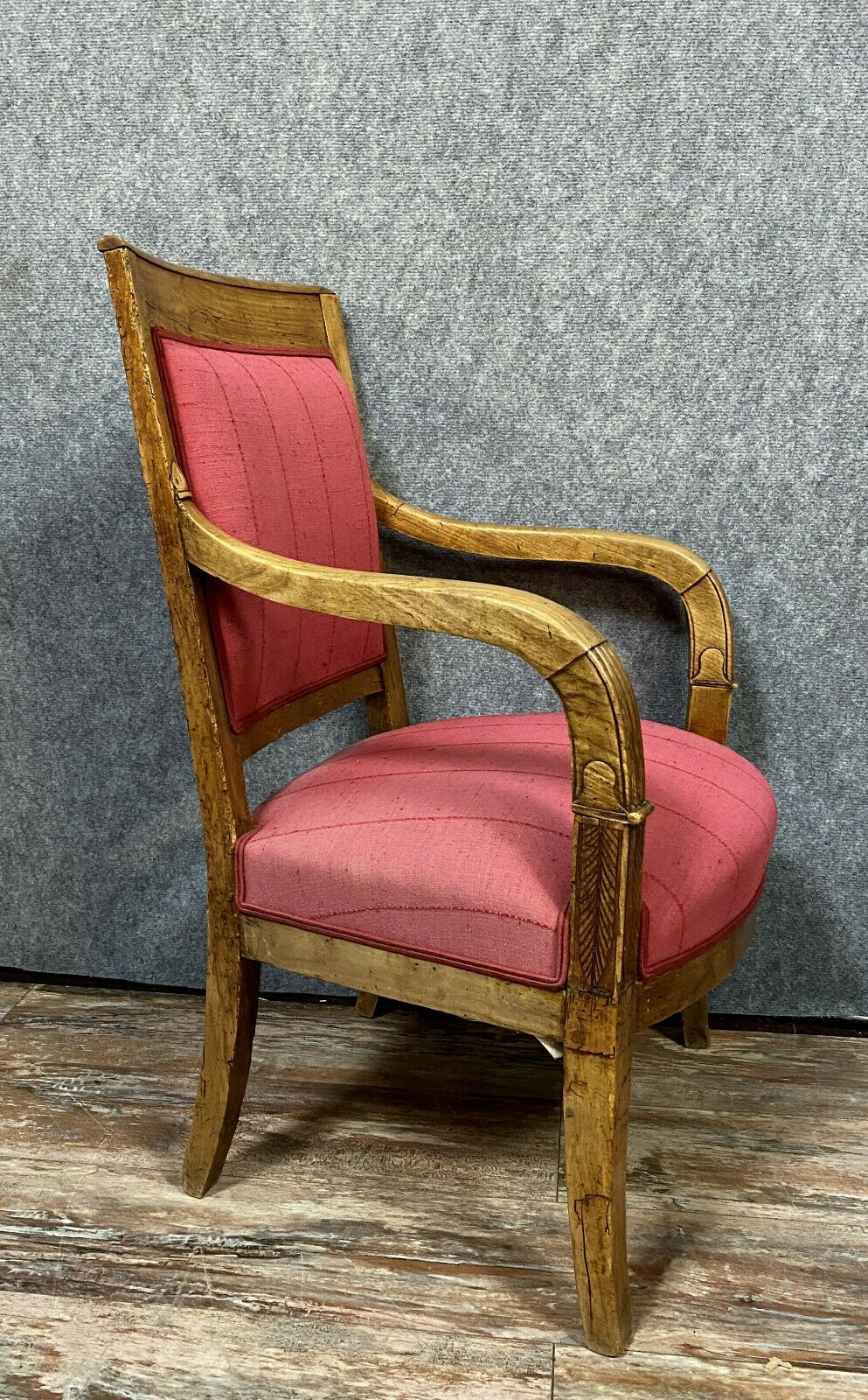 Fauteuils de bureau époque empire en acajou vers 1810  j