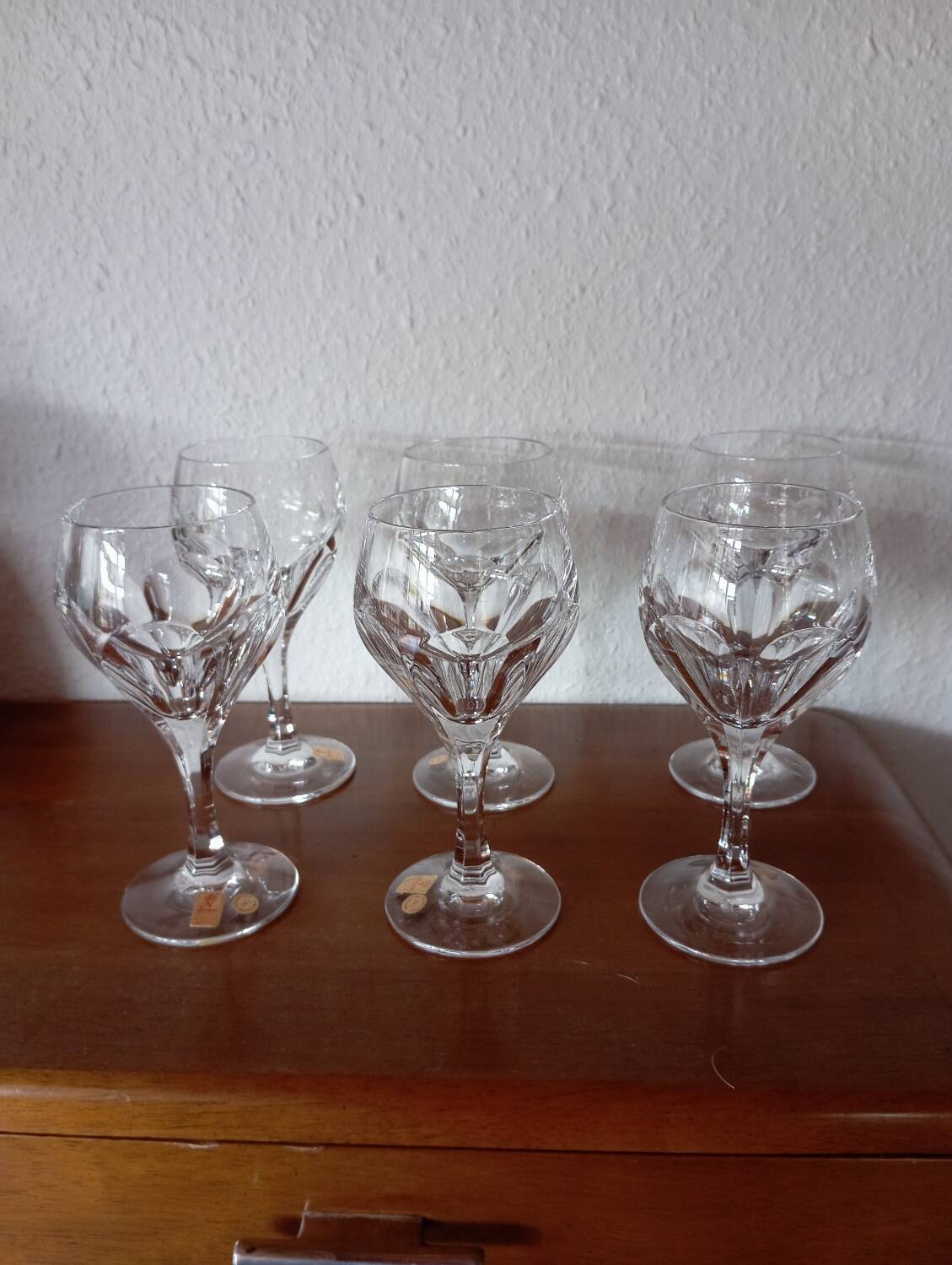 6 Nachtmann crystal wine glasses
