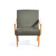 Mid-century armchair in green fabric and beech wood by Jitona, Czechoslovakia 1960s