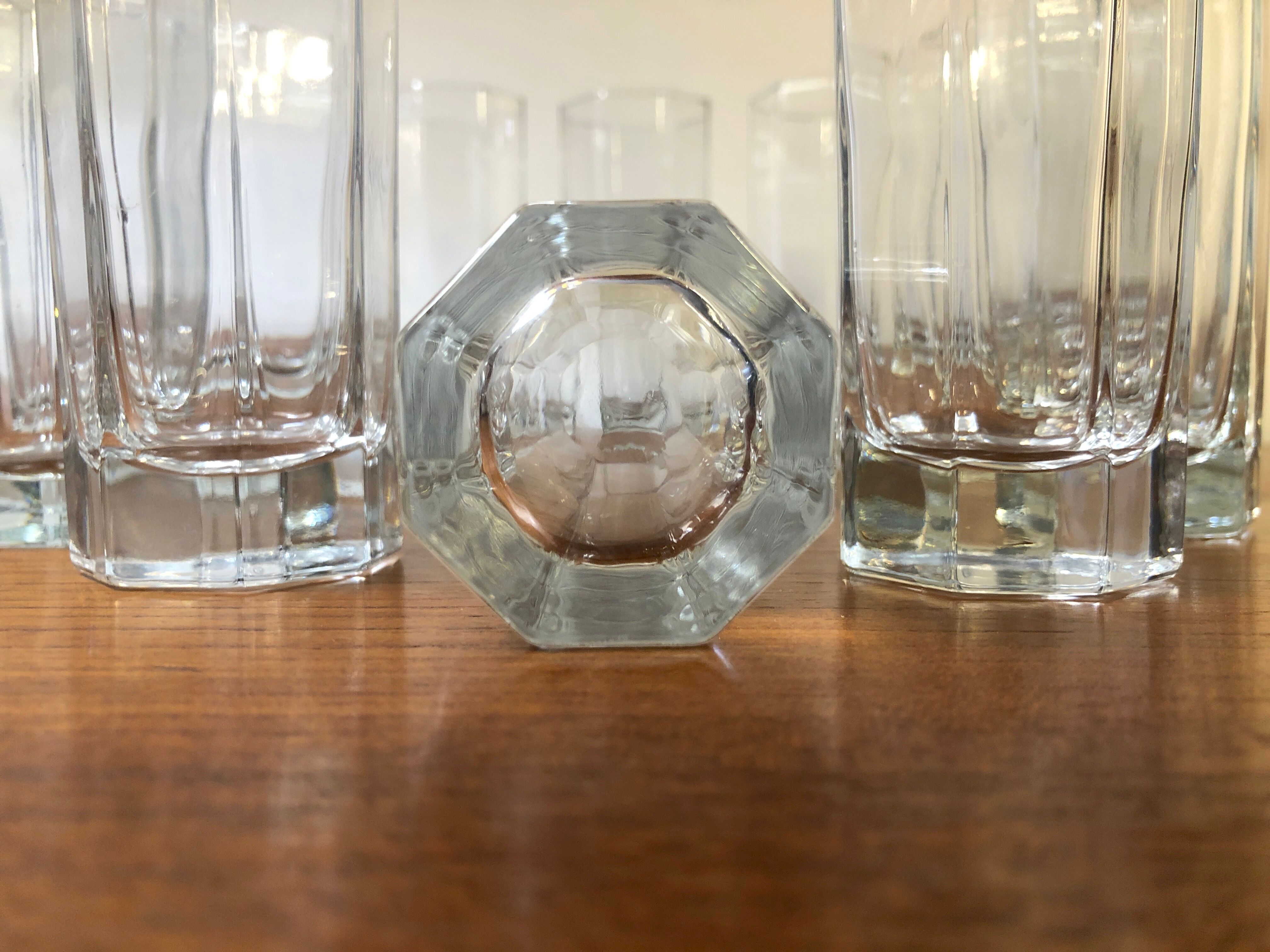 Glasses Aperitifs in transparent vintage glass Octime