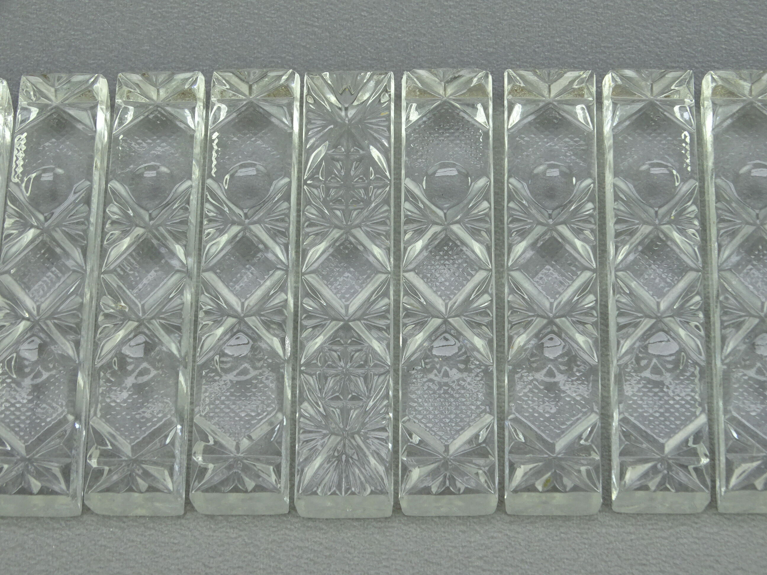 Set of 12 vintage crystal knife holders