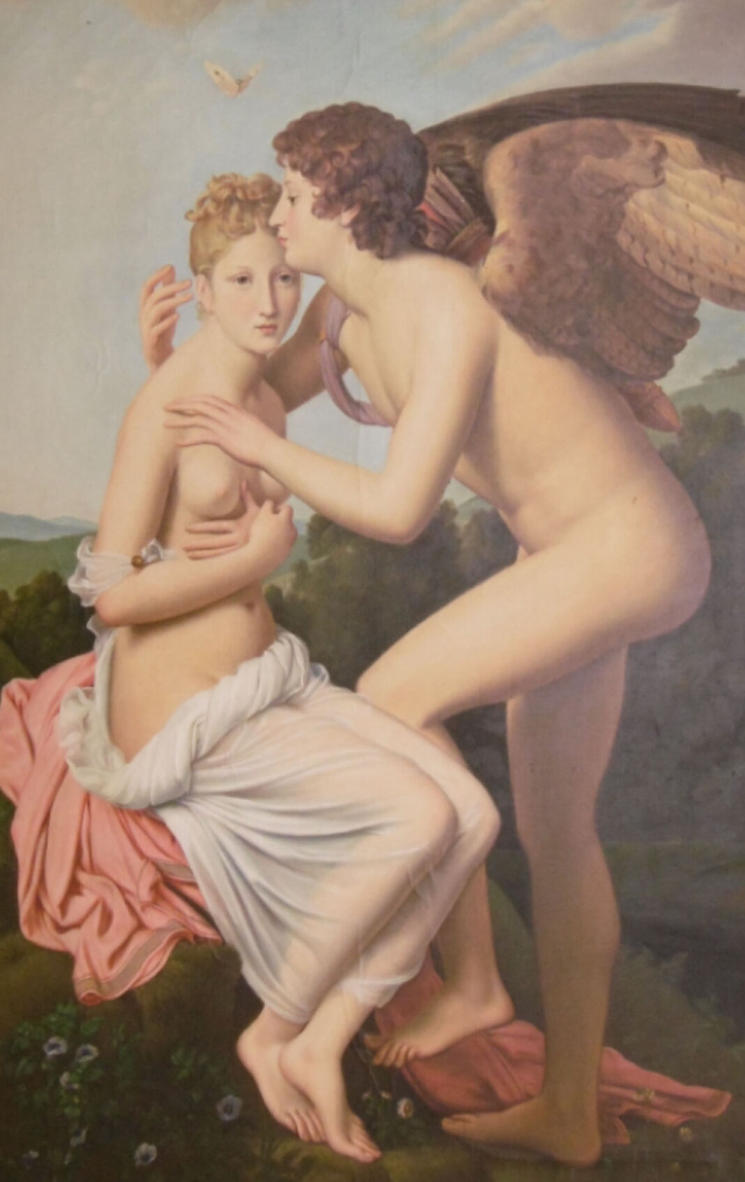 Oil on canvas after François Gérard "psyche and love"