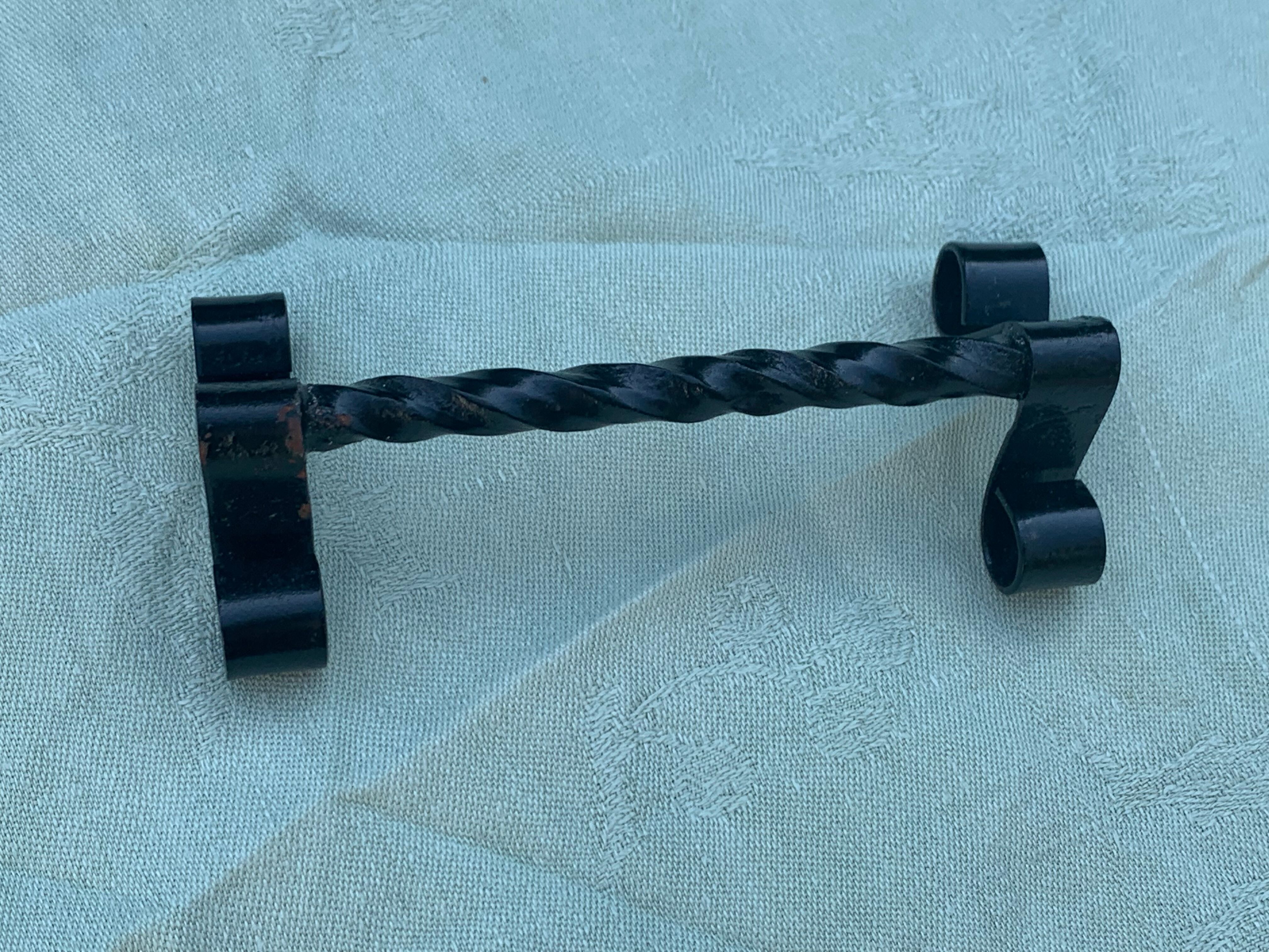 6 knife holders in vintage black wrought iron