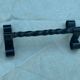 6 knife holders in vintage black wrought iron