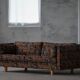 Canapé danois moderne, avec tissu vintage à motifs par Søren Lund, années 1970
