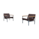 Pair of 1960s architectural armchairs