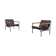 Pair of 1960s architectural armchairs