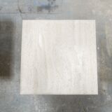Series of 3 vintage coffee tables in travertine