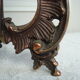 Rock-style table lamp with its vintage bird pattern shade