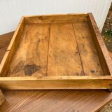 Solid oak dining farmhouse table with 2 drawers 1950 135x75x72cm