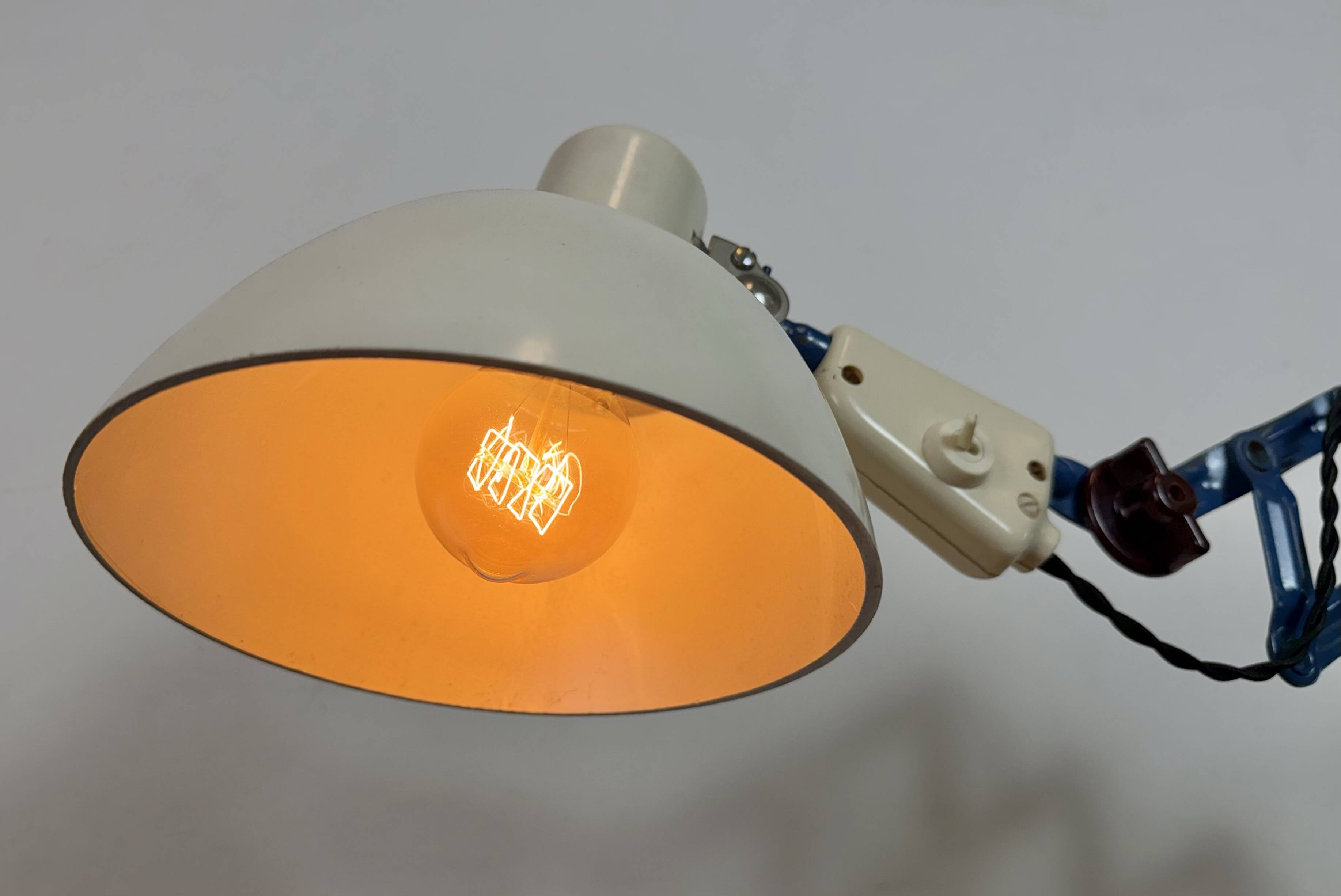 Industrial East German Scissor Lamp from VEB Zweckleuchtenbau Dresden, 1950