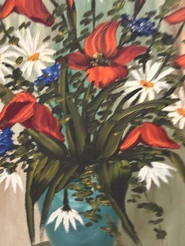 Original Oil on Panel “Bloomer” by Hartiviq Dated 1954 Vintage & Framed 57×66cm